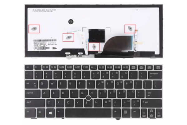 New HP Elitebook 2170P Laptop Keyboard Notebook US Silver Frame With Backlit