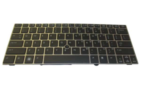New HP Elitebook 2170P Laptop Keyboard Notebook US Silver Frame With Backlit