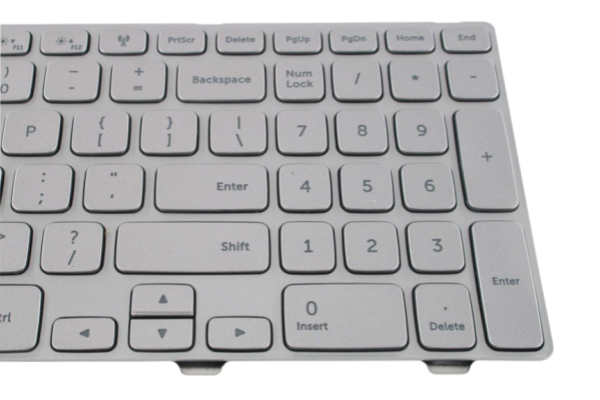 Laptop US Keyboard for Dell Inspiron 15 7537 P36F 0KK7X9 087YTJ NSK-LG0LN NSK-LG0BW Silver Backlit